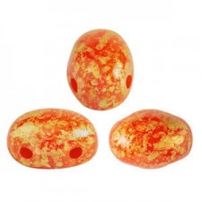 Les perles par Puca® Samos kralen Opaque light coral splah 93400/94401